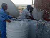 بالصور .. استمرار أعمال تطهير خزانات مياه الشرب بمدينة القصير