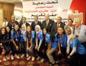 وزير الرياضة فى حفل تكريم منتخبات الطائرة وناشئى التايكوندو  