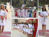 ملكات الجمال يحتفلن باليوم العالمى للسياحة بالقرية الفرعونية