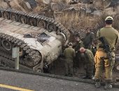 انقلاب دبابة فى شمال إسرائيل خلال مناورة عسكرية