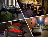 داعموا استقلال كتالونيا يفترشون أرض مراكز التصويت قبيل الاستفتاء