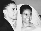 2 مليون إعجاب لصورة زفاف أوباما وميشيل فى الذكرى الـ25 لزواجهما