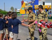 بالصور.. مجسم لخط بارليف وتلاميذ بزى الجيش فى احتفالات شرم الشيخ بذكرى النصر