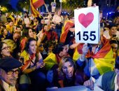 بالصور.. مظاهرات فى كتالونيا ترفض استقلال الإقليم عن إسبانيا