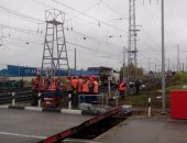 بالفيديو.. مصرع 19 شخصا فى حادث اصطدام حافلة ركاب بقطار بروسيا
