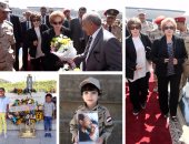 بالفيديو..جيهان السادات تضع أكليل زهور على قبر الجندى المجهول أمام النصب التذكارى