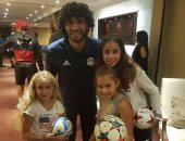 بالصور.. الثعلب وبناته يدعمون الفراعنة قبل مواجهة الكونغو