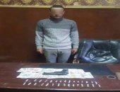 سقوط متهم بحوزته 30 قطعة حشيش وسلاح نارى بطنطا