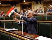 بالصور.. علم مصر يرفرف فى البرلمان احتفالا بصعود منتخب مصر لكأس العالم