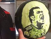 محمد صلاح والحضري على البطيخ.. شيف بجدة يرسم النجوم احتفالا بفوز مصر