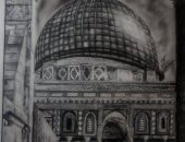 بالصور.. قارئة تشارك "اليوم السابع" بموهبتها فى الرسم بالرصاص والفحم