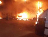 الدفع بـ 6 سيارات إطفاء للسيطرة على حريق سيارة داخل محطة وقود بالقليوبية