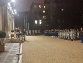 بالصور.. مراسم استقبال للرئيس السيسى فى وزارة الدفاع الفرنسية 