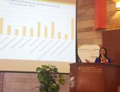 ماريان عازر تلقى كلمة بالجامعة الأمريكية عن التحديات أمام المرأة