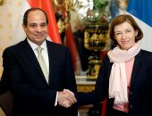 بالصور.. الرئيس السيسى يجرى مباحثات مع وزيرة الدفاع الفرنسية فى باريس