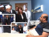 شيخ الأزهر ووزيرة التضامن يزوران مصابى حادث الواحات ويشيدان بشجاعة قوات الأمن (تحديث)