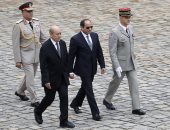 بالصور.. مراسم استقبال رسمية للرئيس السيسي فى ساحة "إنفاليد" بباريس