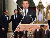 العالم هذا المساء بالصور.. استقبال حافل للرئيس السيسي بالإليزية وماكرون يؤكد عمق العلاقات.. أمريكى يلقى ترامب بالعلم الروسى فى وجهه.. العاهل المغربى يعفى 3 وزراء من مناصبهم..رئيس ألمانيا يقيم حفل لإقالة الحكومة