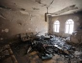 ننشر صور مبنى الاتحاد الكردستانى بعد تعرضه لعمليات نهب وحرق فى أربيل
