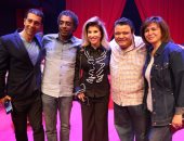 بالصور.. هالة سرحان وإلهام شاهين وأحمد رزق يشاهدون "سلم نفسك" لخالد جلال 