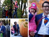 رئيس وزراء كندا يحتفل مع عائلته بـ"الهالوين" بزى "سوبر مان"