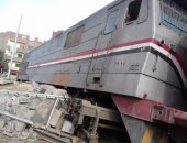 السكك الحديدية: سقوط عجلة قطار من على القضبان ببنى سويف دون تعطل الحركة