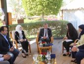 خالد عبد العزيز يلتقى أعضاء بالأمم المتحدة من المشاركين فى منتدى شباب العالم