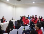 بالصور.. وزير الشباب والرياضة يلتقى لاعبى منتخبات مصر