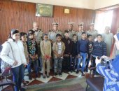 طلاب مدرسة الشهيد طيار سامى جادو يزورون قسم شرطة منوف