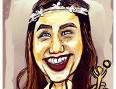 قارئة تشارك بكاريكاتير عن فوز فريدة عثمان بجائزة أفضل رياضية فى أفريقيا