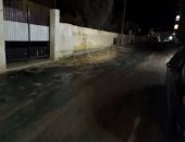 شكوى من طفح مياه الصرف أمام مدرسة محمد خليل فى الضبعة بمطروح 