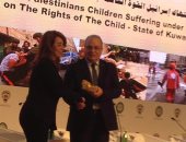 غادة والى من الكويت: أسر أطفال فلسطين مخالفة للقانون الدولى والإنسانى (صور)