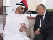 سامح شكرى يبحث مع ولى عهد أبو ظبى سبل تعزيز العمل العربى المشترك