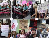 الآلاف يشاركون فى مسيرة "me too" بهوليوود ضد التحرش الجنسى