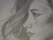 قارئة تشارك "اليوم السابع" بموهبتها فى الرسم بالرصاص