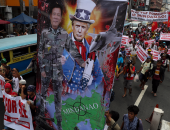 صور.. مظاهرات لليوم الثالث فى الفلبين ضد زيارة ترامب
