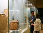 بالصور.. زوجة رئيس برلمان المجر تزور المتحف القومى للحضارة المصرية
