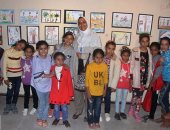 صور.. افتتاح معرض رسومات "أرض الفيروز" وتوزيع الجوائز على الأطفال المشاركين