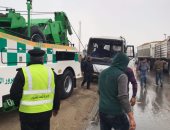 عودة الحركة المرورية بطريق الإسكندرية الزراعى أمام بلدة سندنهور ببنها