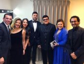 شاهد سمير غانم وعائلته بعد تكريمه فى مهرجان القاهرة السينمائى