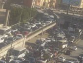 فيديو وصور.. تكدس مرورى بمطالع و منازل كوبرى أكتوبر للمتجه إلى الجيزة