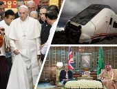 صور العالم هذا المساء.. بابا الفاتيكان يدعو شعب ميانمار للتمسك بالسلام والمصالحة.. الملك سلمان يبحث مع رئيس وزراء بريطانيا العلاقات الثنائية.. إصابة العشرات إثر خروج قطار عن مساره فى إسبانيا