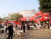 صور.. إيقاف التصويت مؤقتاً فى انتخابات الأهلى لحين عودة الانضباط داخل الخيمة