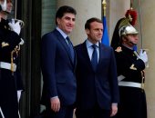 صور.. ماكرون يدعو العراق إلى تفكيك الفصائل المسلحة وقوات الحشد الشعبى 