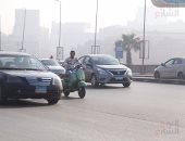 صور .. زحام مرورى بسبب إغلاق محور 26 يوليو و الصحراوى بسبب الشبورة