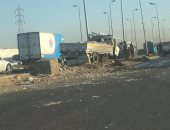 إصابة 12 شخصا فى حادث تصادم بالطريق الإقليمى بالعاشر من رمضان