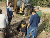 حملة نظافة وصيانة خطوط مياه الشرب بقرى مركز الزرقا بدمياط