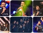 محمد حماقى يتألق فى حفل جماهيرى رغم برودة الجو 