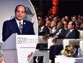 السيسي فى لقائه مع المستثمرين الأفارقة: يجب تحقيق التناغم بين القطاع الخاص والحكومات بإفريقيا.. ويؤكد: نحن 26 دولة نملك ناتج محلى 1.2 تريليون دولار.. والقارة السمراء هى الطريق الرئيسى لنمو الاقتصاد العالمى