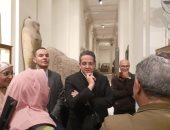 صور.. وزير الآثار يشهد العرض الأول للمعرض المؤقت بالمتحف المصرى